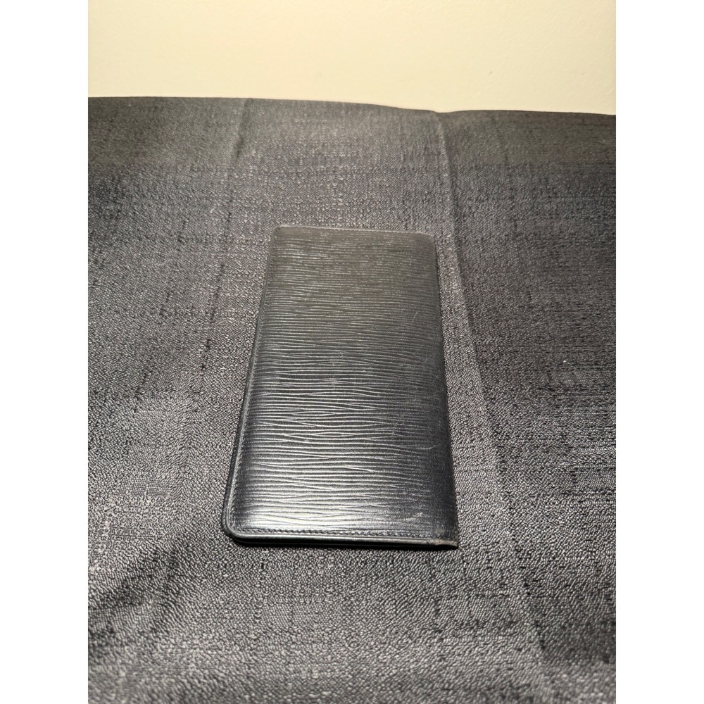 Louis Vuitton Brazza‎ Wallet Black Epi Leather Long Bifold Mens Wallet